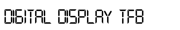 Digital Display TFB font preview